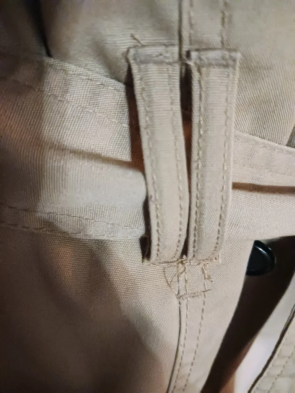 Merona Tan Double-Breasted Trench Coat with Belt - Picture 4 of 7